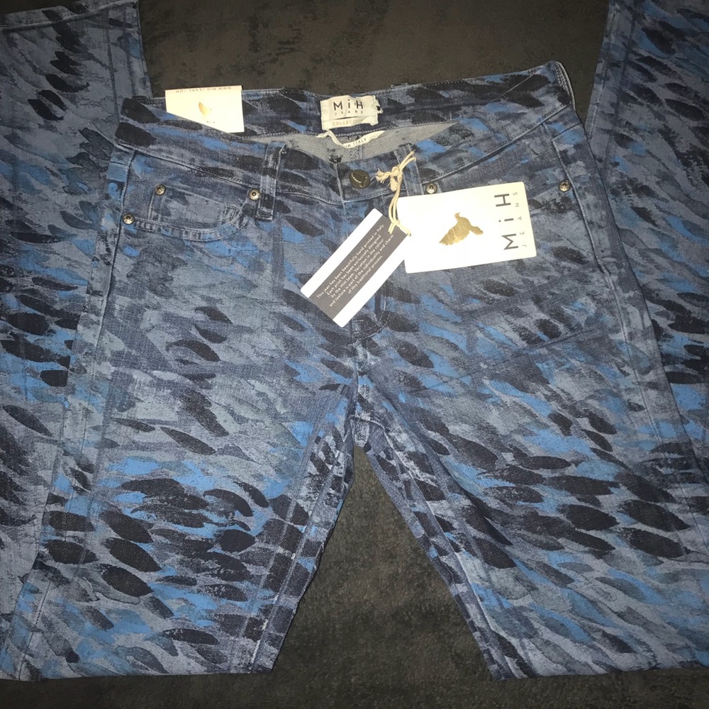 MiH hand Italian painted jeans. New with tags